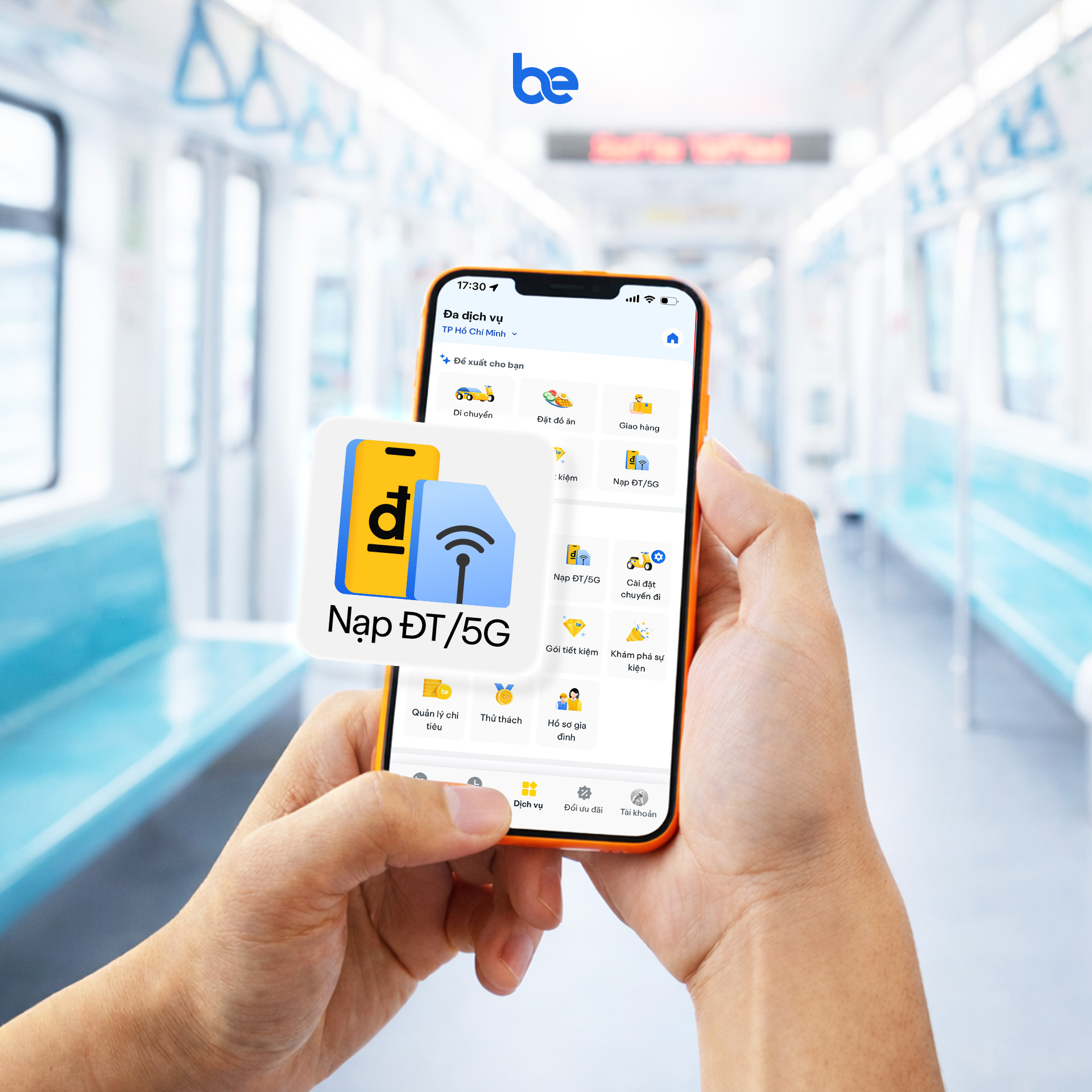 Đăng ký mạng 3G/4G tức thì trên be