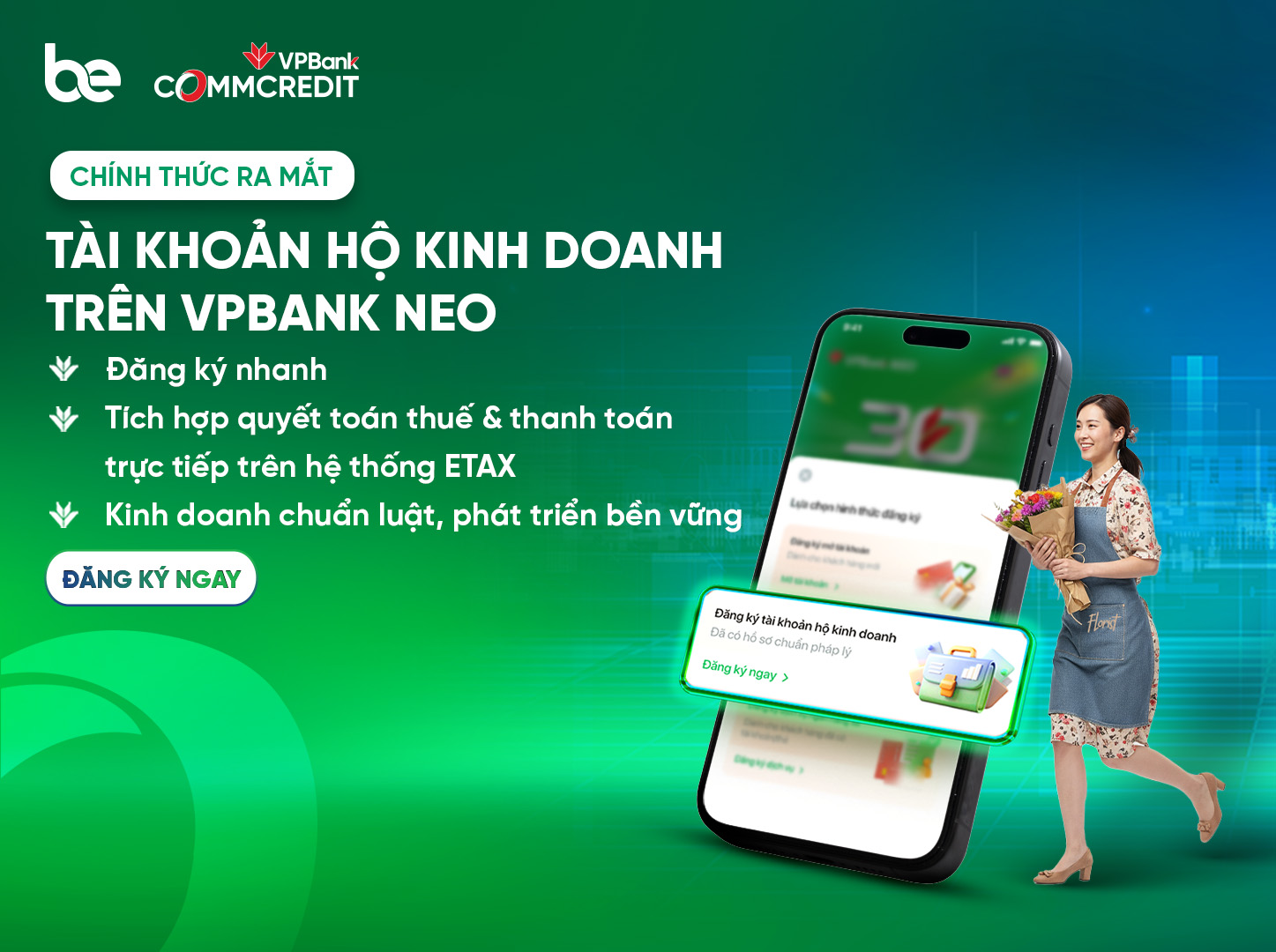 Mở tài khoản hộ kinh doanh trên VPBank NEO